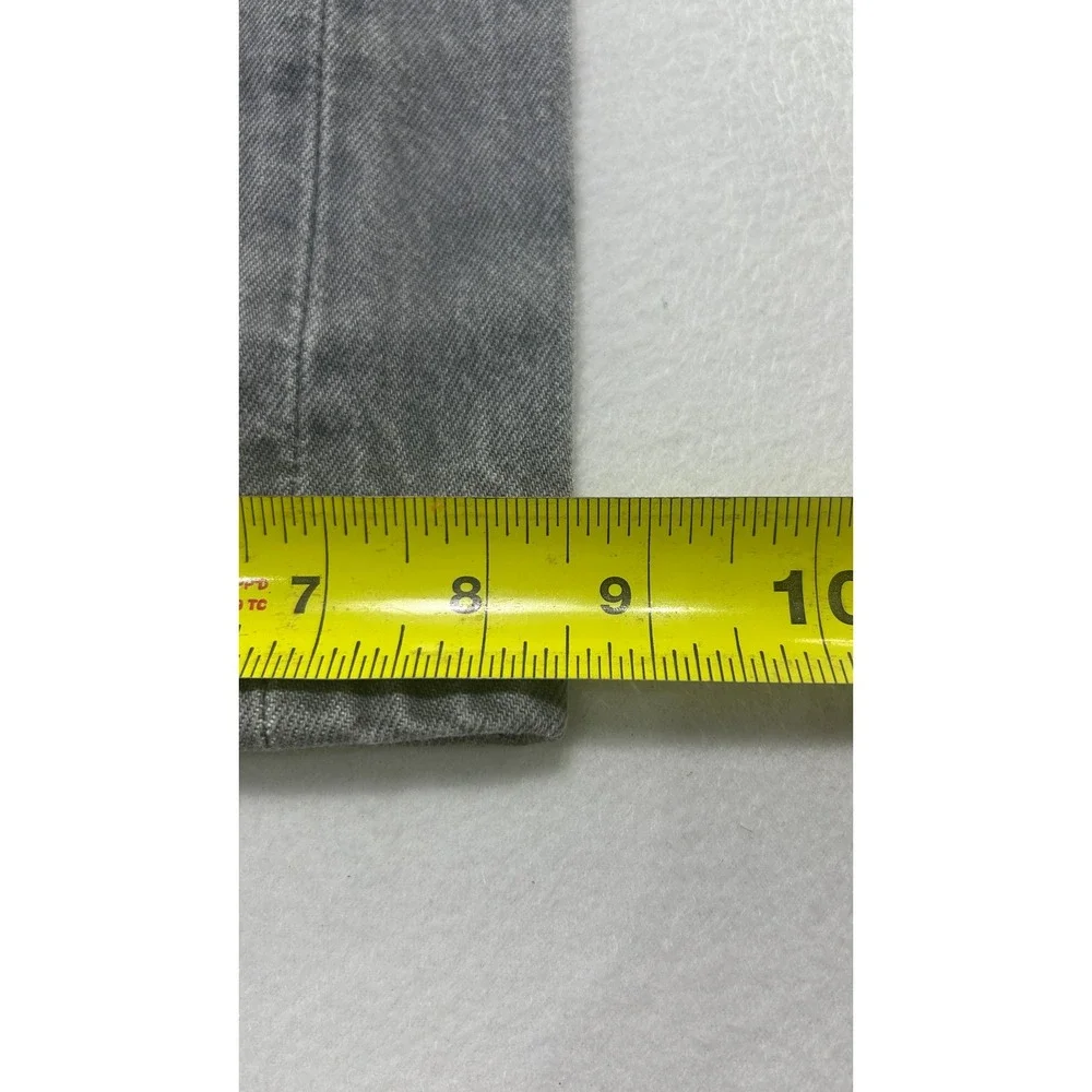 Levis 501 Original Fit Jeans Mens 36x32 Grey Straight Leg Button Fly Denim P01